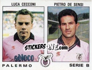 Sticker Luca Cecconi / Pietro De Sensi - Calciatori 1991-1992 - Panini