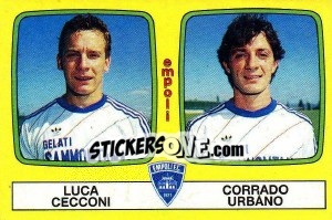 Sticker Luca Cecconi / Corrado Urbano - Calciatori 1985-1986 - Panini