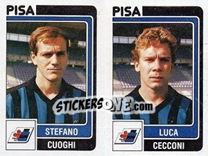 Sticker Stefano Cuoghi / Luca Cecconi - Calciatori 1986-1987 - Panini