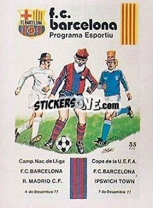 Sticker FC Barcelona v Ipswich Town 1977 - UK Football 1983-1984 - Panini