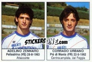 Sticker Adelino Zennaro / Corrado Urbano - Calciatori 1985-1986 - Edis