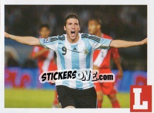 Sticker Gonzalo Higuain - Estrellas Del Futbol Mundial 2010 - LIBERO VM
