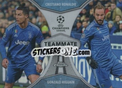 Sticker Cristiano Ronaldo / Gonzalo Higuaín - UEFA Champions League Chrome 2019-2020
 - Topps