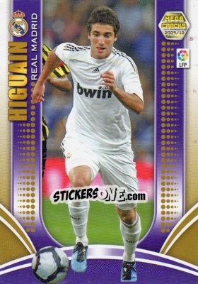 Sticker Higuain - Liga BBVA 2009-2010. Megacracks - Panini