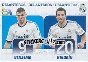 Sticker Benzema / Higuaín - Real Madrid 2012-2013 - Panini