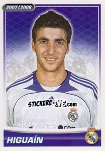 Sticker Higuain (portrait) - Real Madrid 2007-2008 - Panini