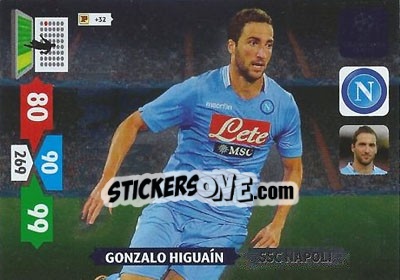 Sticker Gonzalo Higuaín - UEFA Champions League 2013-2014. Adrenalyn XL - Panini