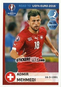 Sticker Admir Mehmedi - Road to UEFA Euro 2016 - Panini