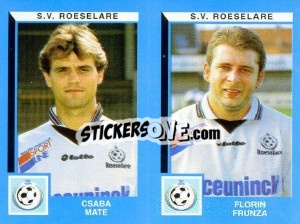 Sticker Csaba Mate / Florin Frunza - Football Belgium 1999-2000 - Panini
