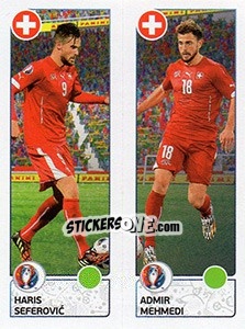 Sticker Haris Seferovic / Admir Mehmedi - UEFA Euro France 2016. Star Edition (Swiss edition) - Panini
