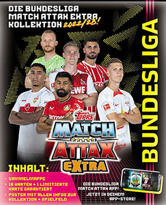 Album German Fussball Bundesliga 2022-2023. Match Attax Extra

