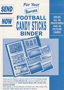 Album Football Candy Sticks 1991-1992
