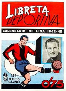 Album Libreta Deportiva Calendario de Liga 1942-1943
