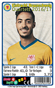 Album Eintracht Braunschweig Quartett 2016-2017

