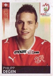 Sticker Philipp Degen - UEFA Euro Austria-Switzerland 2008 n. 53 - Panini