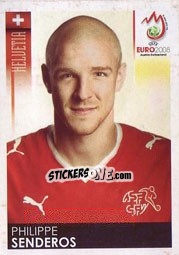 Sticker Philippe Senderos - UEFA Euro Austria-Switzerland 2008 n. 54 - Panini