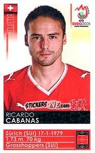 Sticker Ricardo Cabanas - UEFA Euro Austria-Switzerland 2008 n. 66x - Panini