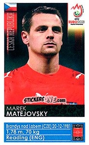 Sticker Marek Matejovsky - UEFA Euro Austria-Switzerland 2008 n. 91x - Panini