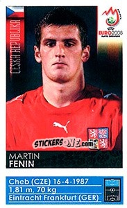 Sticker Martin Fenin - UEFA Euro Austria-Switzerland 2008 n. 92x - Panini