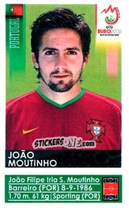 Sticker Joao Moutinho - UEFA Euro Austria-Switzerland 2008 n. 114x - Panini