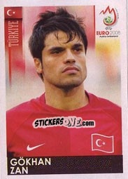 Sticker Gökhan Zan - UEFA Euro Austria-Switzerland 2008 n. 132 - Panini