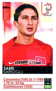 Sticker Sabri Sarioglu - UEFA Euro Austria-Switzerland 2008 n. 134x - Panini