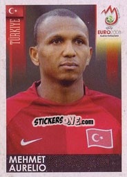Sticker Mehmet Aurelio - UEFA Euro Austria-Switzerland 2008 - Panini