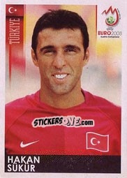Sticker Hakan Sükür - UEFA Euro Austria-Switzerland 2008 n. 148 - Panini