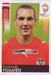 Sticker Emanuel Pogatetz - UEFA Euro Austria-Switzerland 2008 - Panini