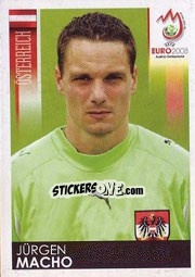 Cromo Jürgen Macho - UEFA Euro Austria-Switzerland 2008 - Panini