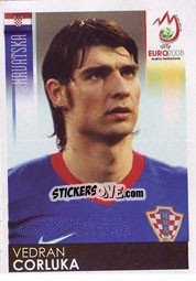 Sticker Vedran Corluka - UEFA Euro Austria-Switzerland 2008 - Panini