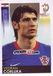 Sticker Vedran Corluka - UEFA Euro Austria-Switzerland 2008 n. 185 - Panini