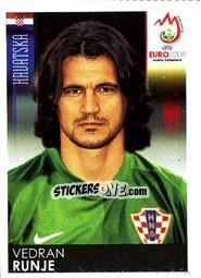 Sticker Vedran Runje - UEFA Euro Austria-Switzerland 2008 n. 201 - Panini