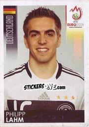 Sticker Philipp Lahm - UEFA Euro Austria-Switzerland 2008 n. 214 - Panini
