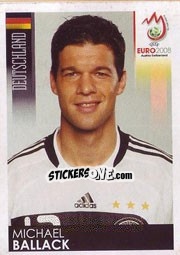 Sticker Michael Ballack - UEFA Euro Austria-Switzerland 2008 n. 221 - Panini