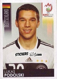 Sticker Lukas Podolski - UEFA Euro Austria-Switzerland 2008 n. 223 - Panini