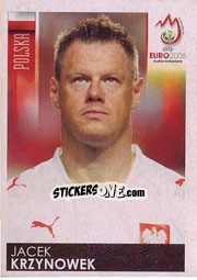 Sticker Jacek Krzynowek - UEFA Euro Austria-Switzerland 2008 - Panini