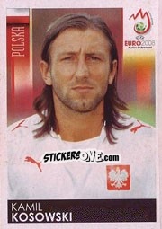 Cromo Kamil Kosowski - UEFA Euro Austria-Switzerland 2008 - Panini