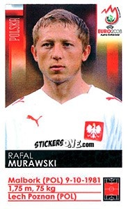 Cromo Rafal Murawski - UEFA Euro Austria-Switzerland 2008 - Panini