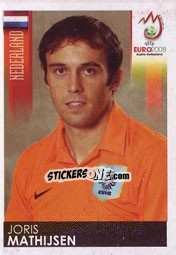 Figurina Joris Mathijsen - UEFA Euro Austria-Switzerland 2008 n. 263 - Panini