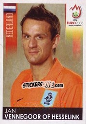 Sticker Jan Vennegoor Of Hesselink - UEFA Euro Austria-Switzerland 2008 - Panini