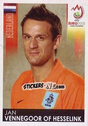 Sticker Jan Vennegoor Of Hesselink - UEFA Euro Austria-Switzerland 2008 n. 275 - Panini