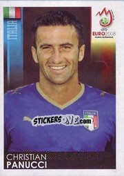 Sticker Christian Panucci - UEFA Euro Austria-Switzerland 2008 n. 288 - Panini