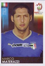 Sticker Marco Materazzi - UEFA Euro Austria-Switzerland 2008 n. 289 - Panini