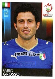 Sticker Fabio Grosso - UEFA Euro Austria-Switzerland 2008 n. 291 - Panini