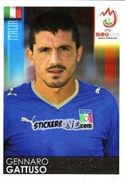 Sticker Gennaro Gattuso - UEFA Euro Austria-Switzerland 2008 n. 295 - Panini