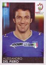 Sticker Alessandro Del Piero - UEFA Euro Austria-Switzerland 2008 n. 303 - Panini