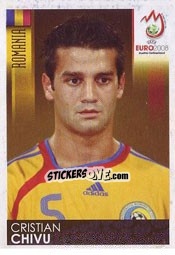 Sticker Cristian Chivu - UEFA Euro Austria-Switzerland 2008 n. 319 - Panini