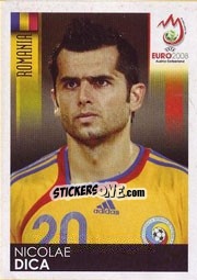 Sticker Nicolae Dica - UEFA Euro Austria-Switzerland 2008 n. 326 - Panini