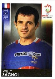 Sticker Willy Sagnol - UEFA Euro Austria-Switzerland 2008 n. 343 - Panini
